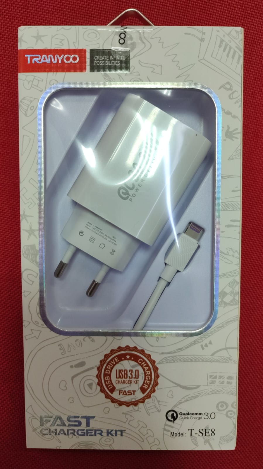 СЗУ Tranyoo SE8 3.6A+USB Кабель Lightning