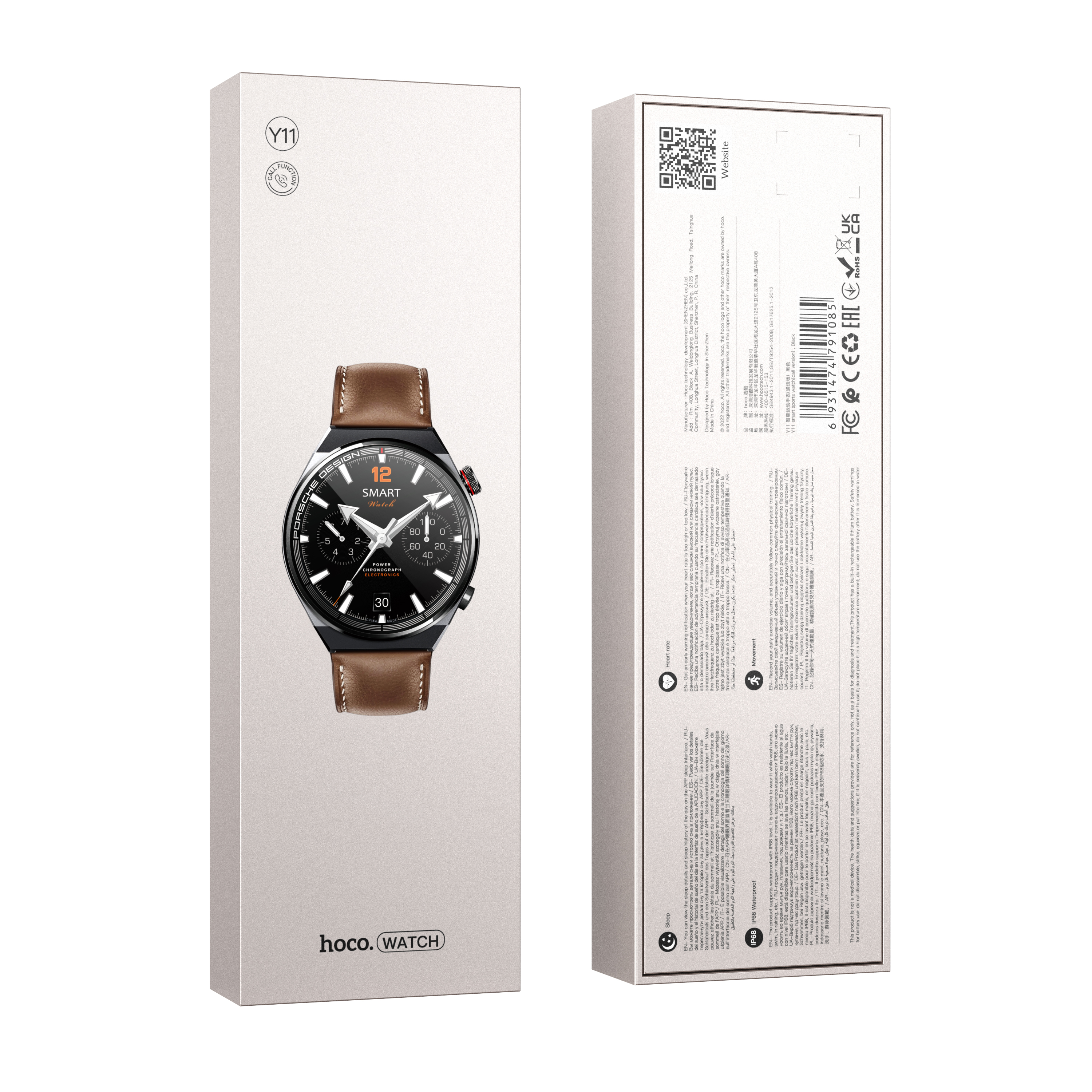 Smart часы Hoco Y11, черный (поддержка звонков)