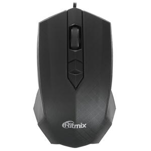 Мышь проводная RITMIX ROM-202, опт.,3кн., 1000dpi, черный