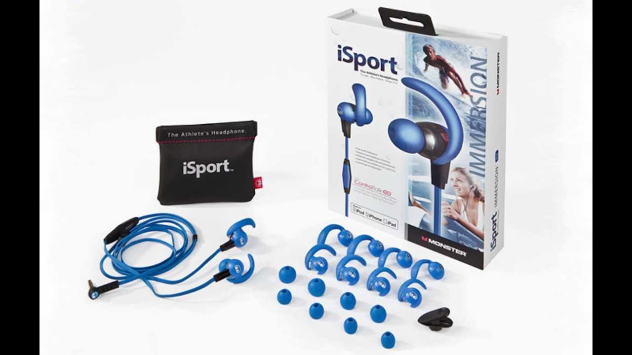 Наушники Monster Beats iSport синий...