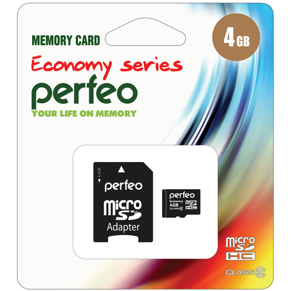 Карта памяти Perfeo micro SD 4Gb class 10 с...