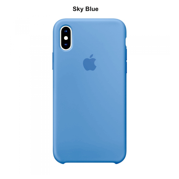 Чехол для iPhone X/XS Soft Touch реплика (голубой)