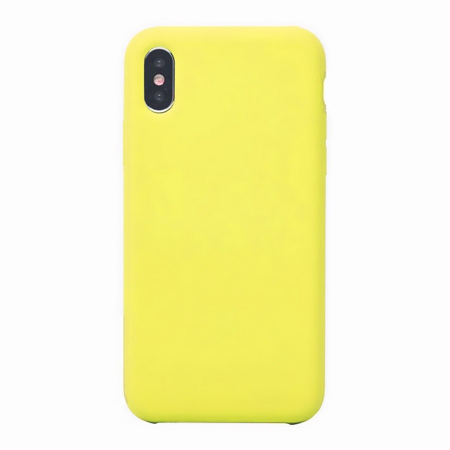 Чехол для iPhone X / XS Soft Touch желтый...