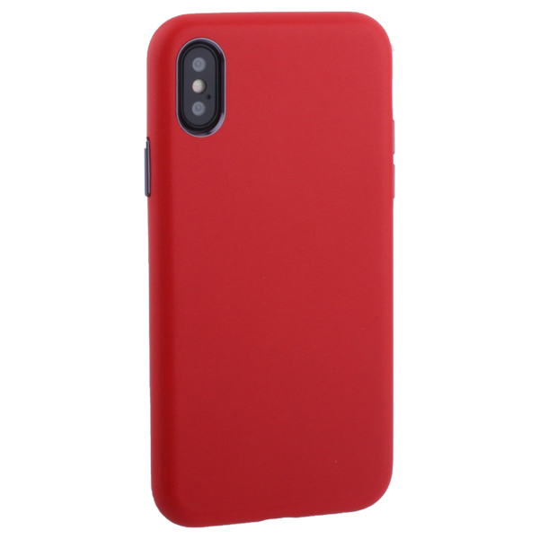 Чехол для iPhone X / XS Soft Touch Красная...