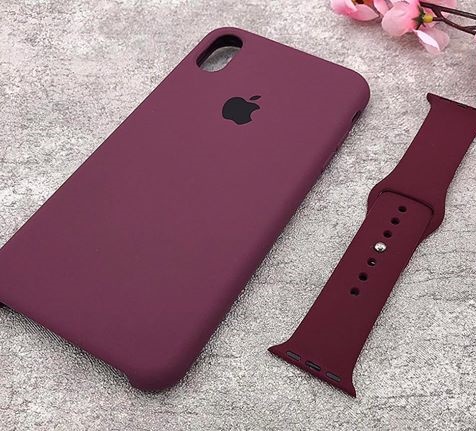 Чехол iPhone 7  /  8 Soft Touch Бордовый...