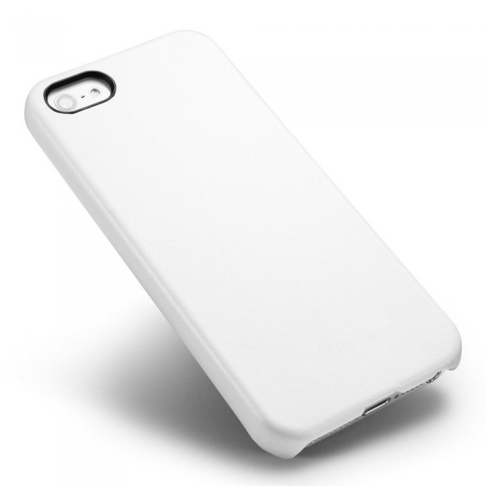 Чехол для iPhone 5 / 5S кожаный  /  белый...