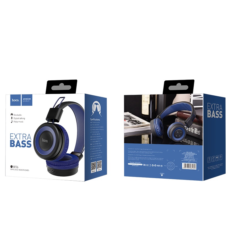 Bluetooth-гарнитура Hoco W16 Голубой...