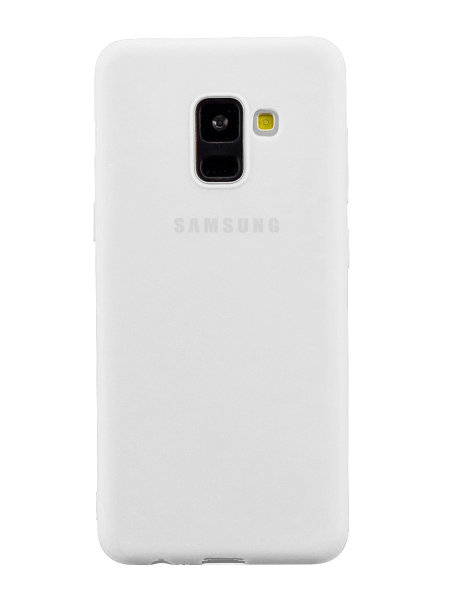 Чехол Samsung A8 Plus 2018 Soft Touch Белый...