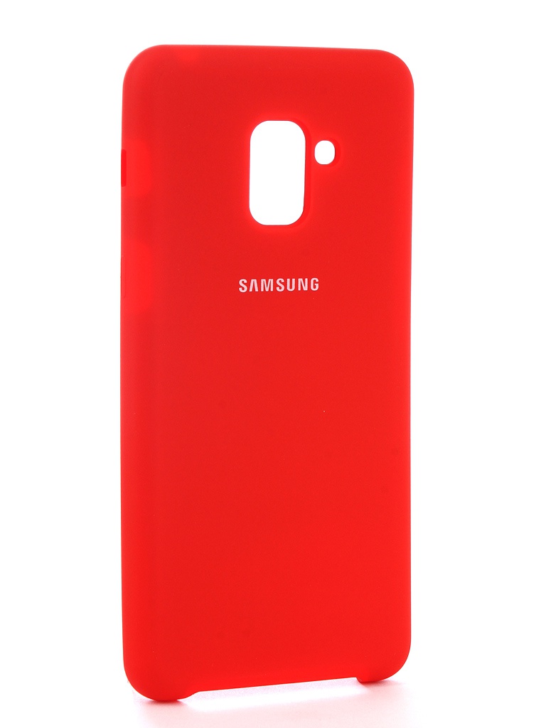 Чехол Samsung A8 Plus 2018 Soft Touch Красный...