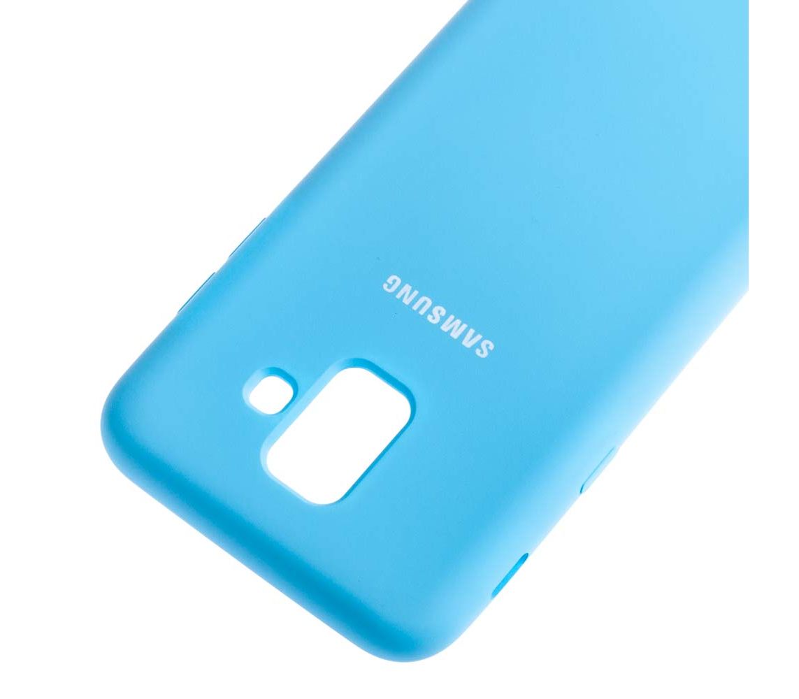 Чехол Samsung A6 Plus 2018 Soft Touch голубой...