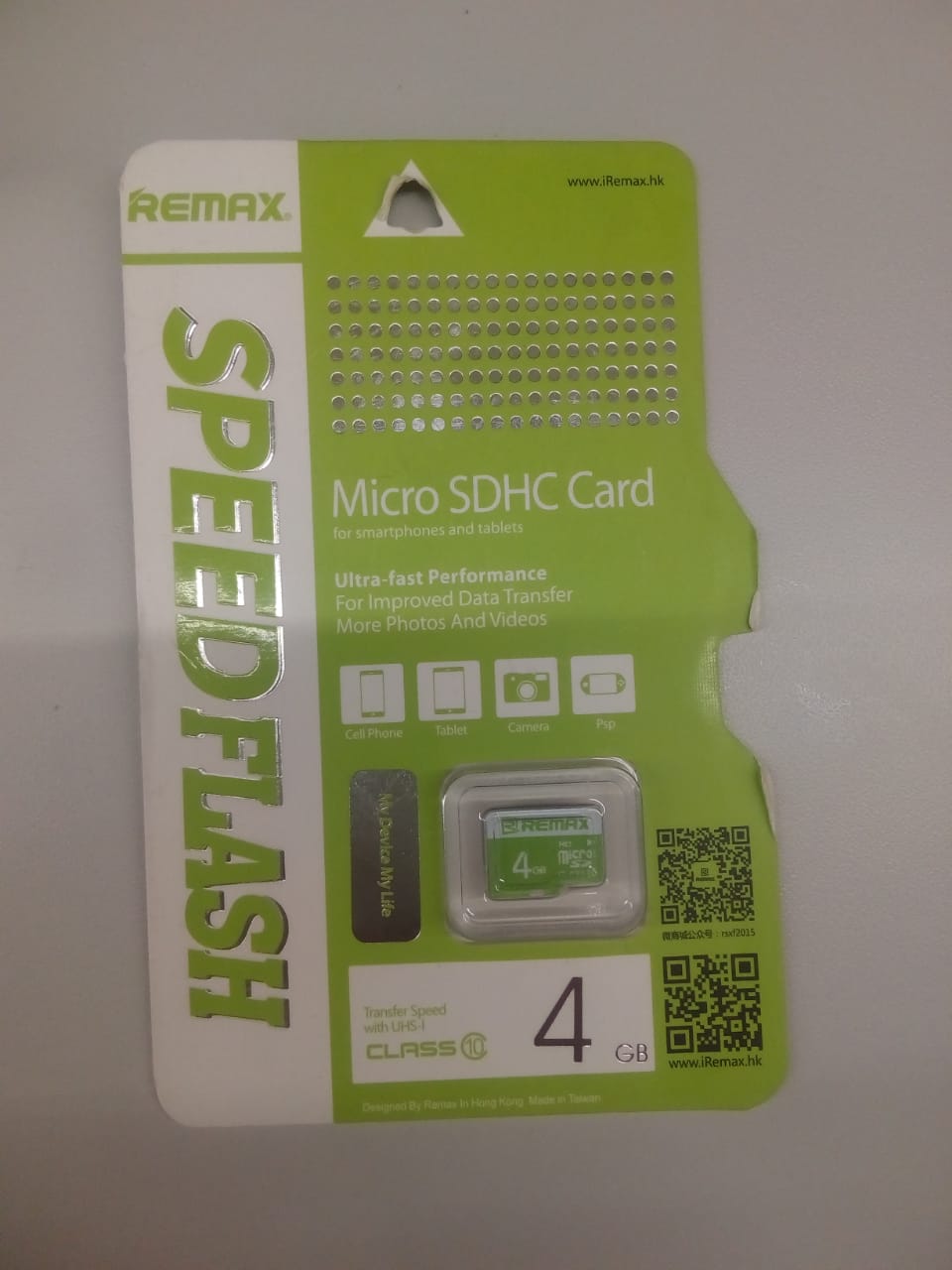 Карта памяти Remax micro SD 4Gb class 10 без...