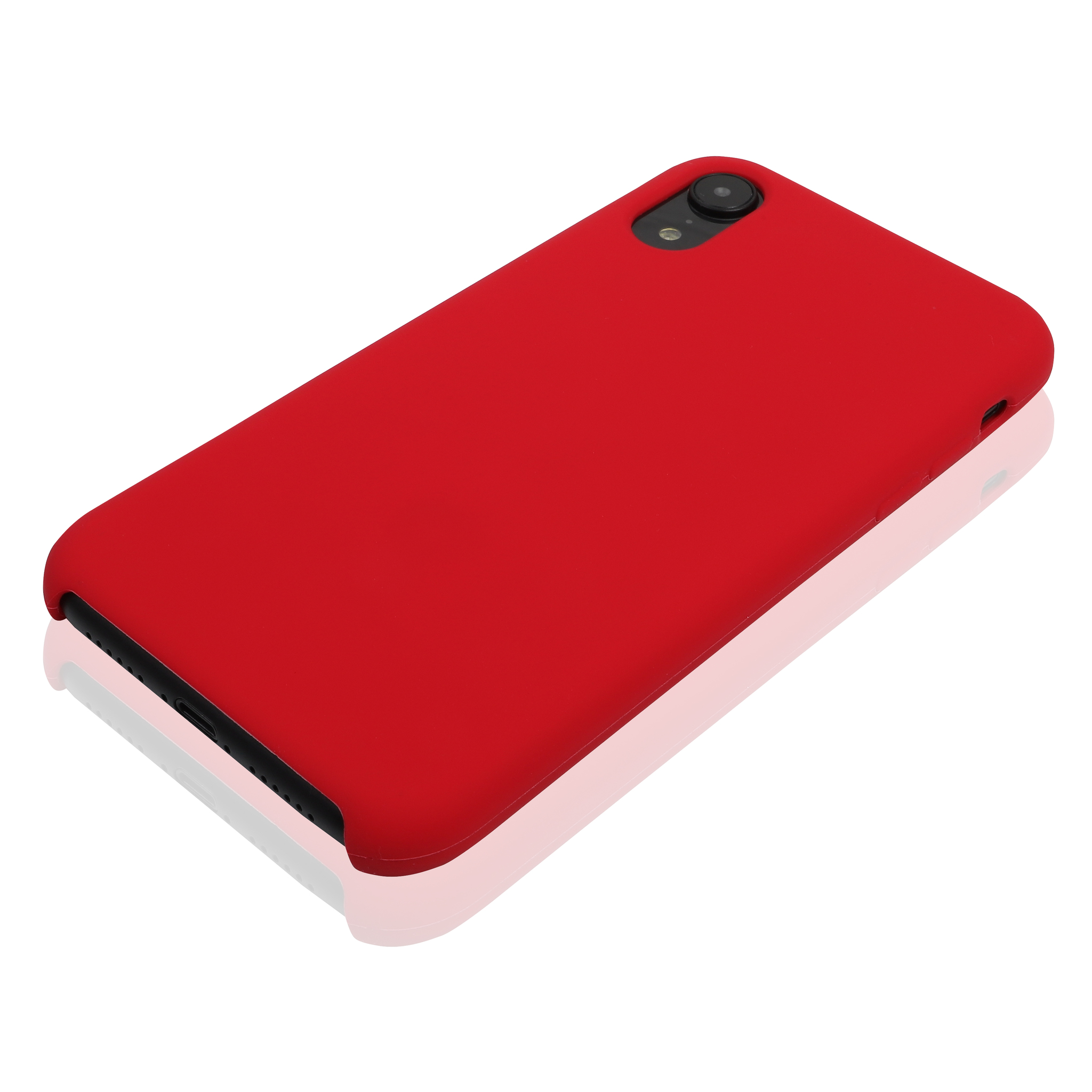 Чехол iPhone XR Soft Touch красная роза...