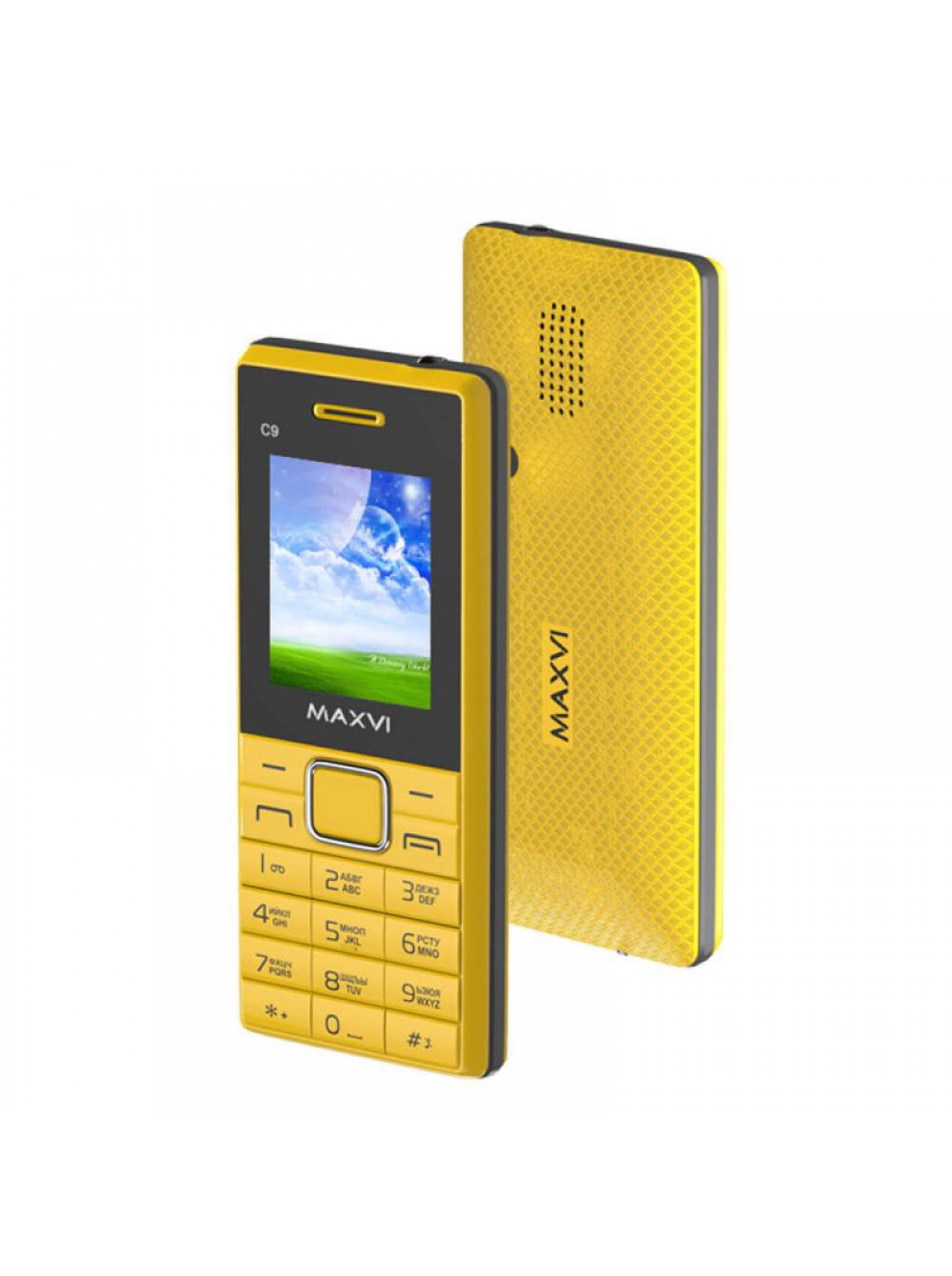 Телефон Maxvi C9 Yellow Black...