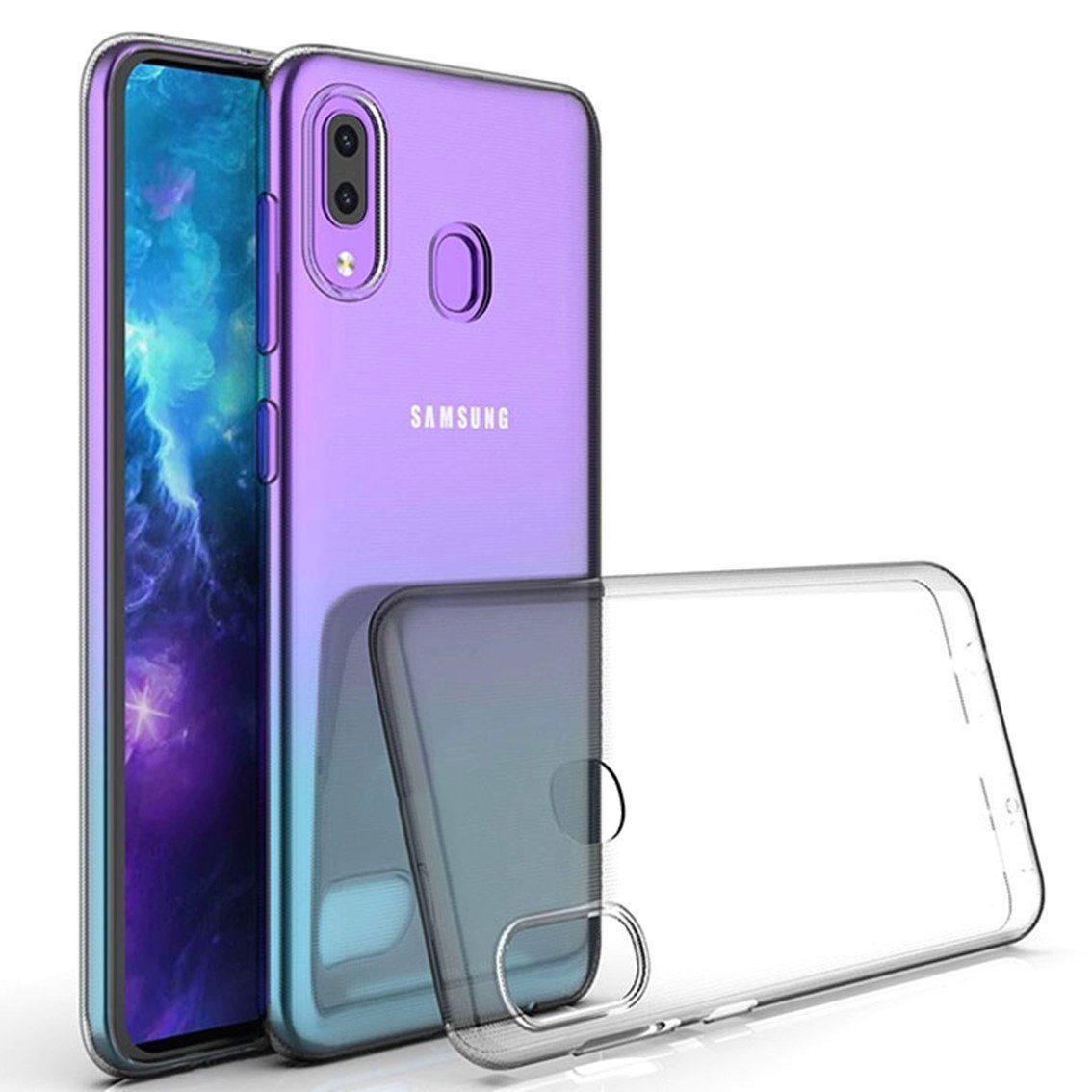 Чехол Samsung A20 силикон / прозрачный...