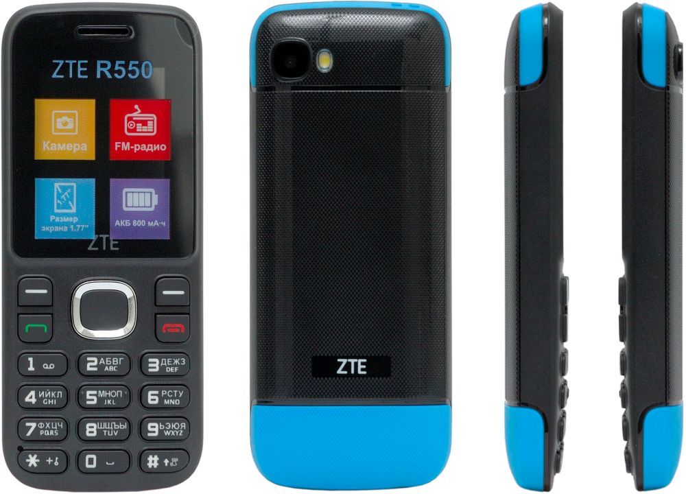 Телефон ZTE R550 Black / Blue...