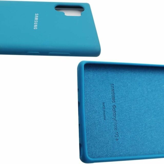 Чехол Samsung Note 10 Soft Touch голубой...