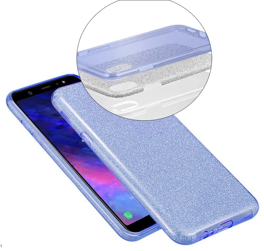 Чехол Samsung Galaxy A50 Diamond голубой...
