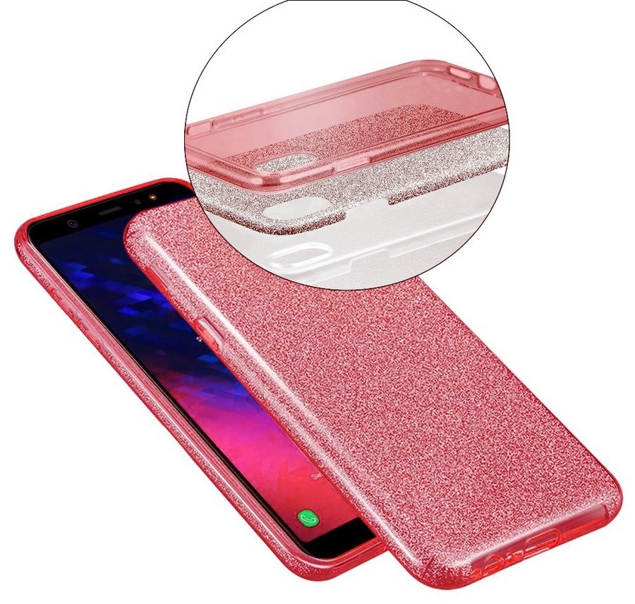Чехол Samsung Galaxy A50 Diamond красный...