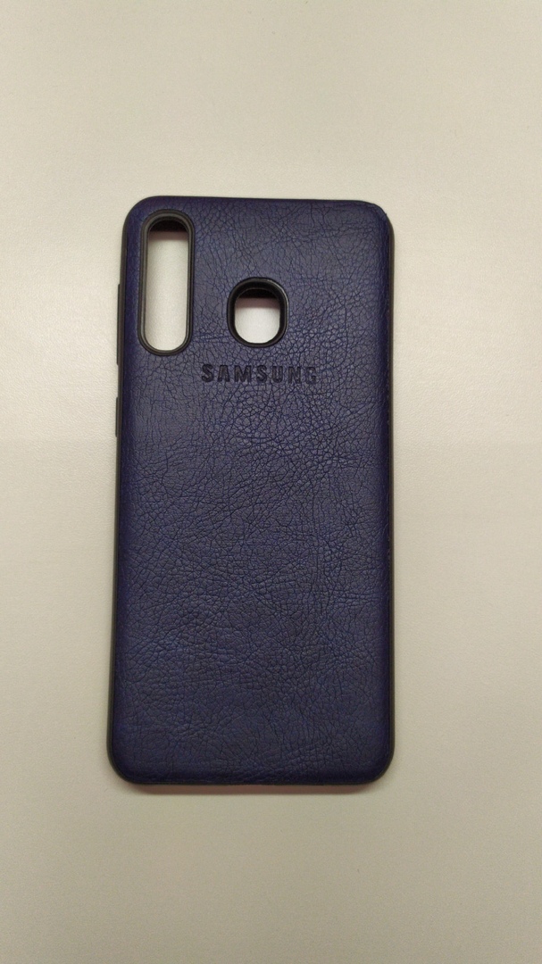 Чехол Samsung A20 / A30 кожа / логотип /...