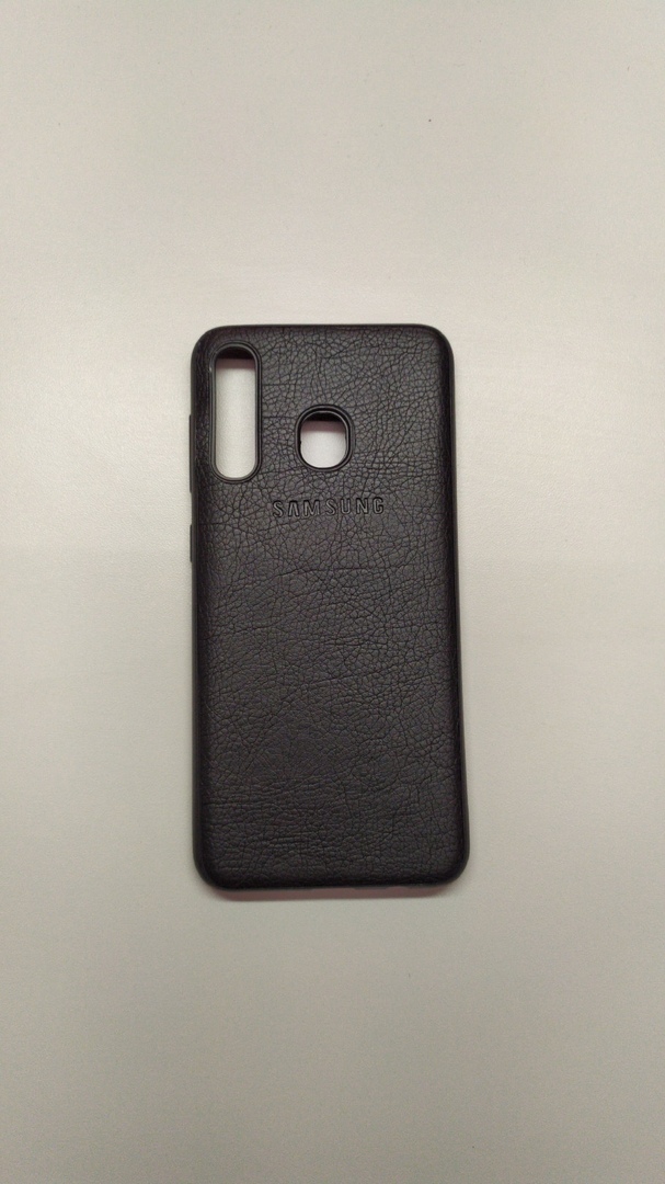 Чехол Samsung A20 / A30 кожа / логотип /...