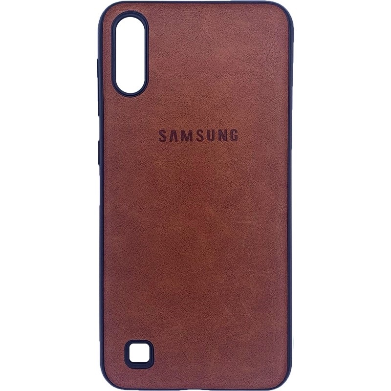 Чехол Samsung A10 кожа / логотип /...