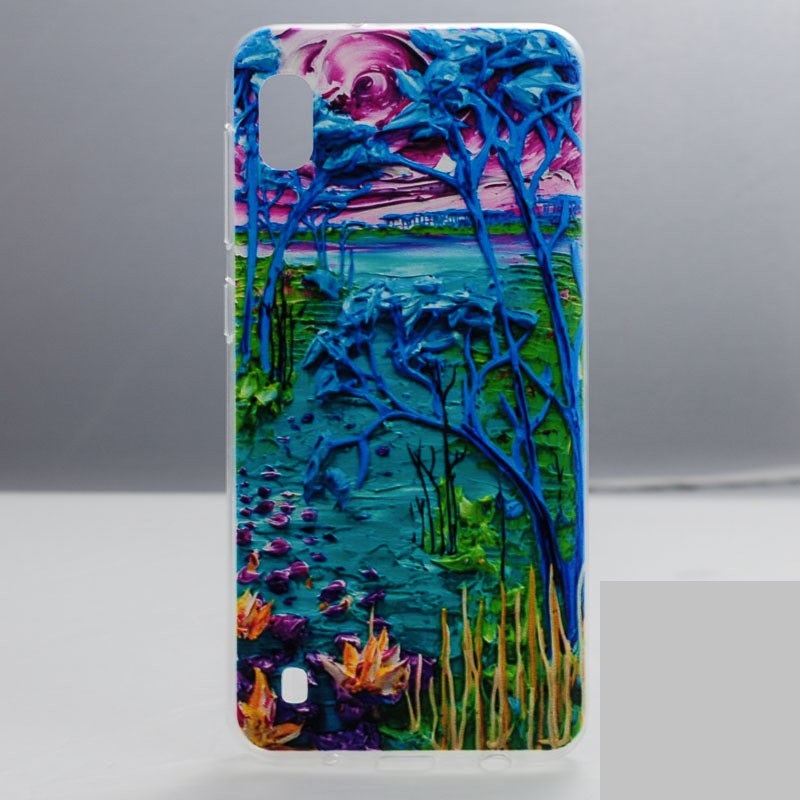 Чехол Samsung A10 силикон / рисунок...