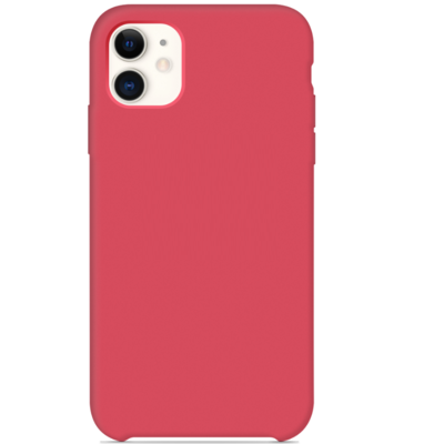 Чехол для iPhone 11 Soft Touch малиновый...