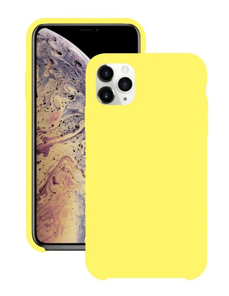 Чехол для iPhone 11 Pro Max Soft Touch желтый...