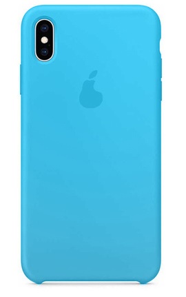 Чехол для iPhone X / XS Soft Touch голубой...