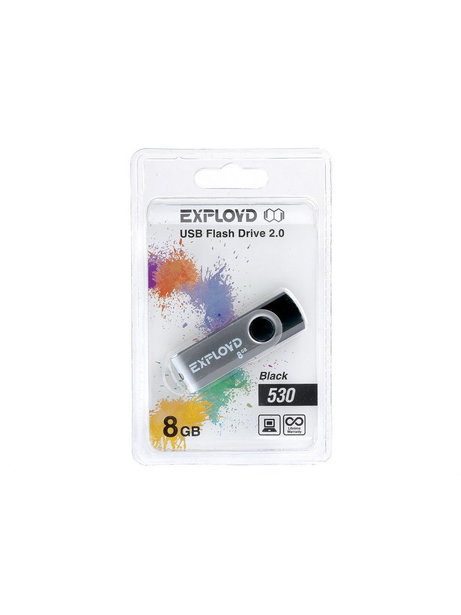 Флеш-накопитель 8GB Exployd 530 Green...