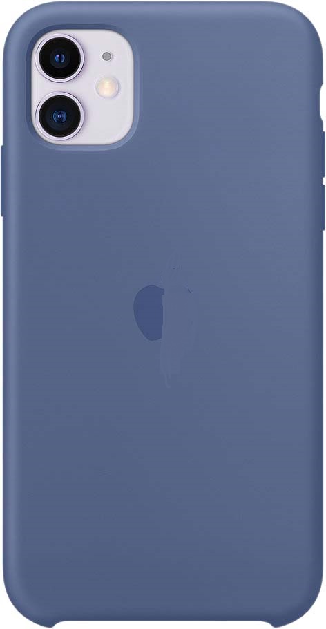 Чехол для iPhone 11 Soft Touch синий лён Orig...