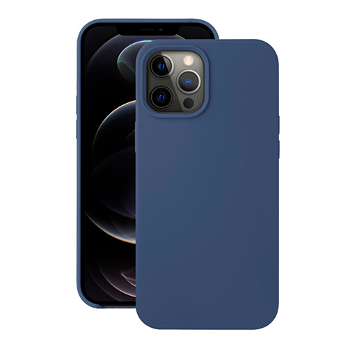 Чехол для iPhone 12 / 12 Pro Soft Touch синяя...