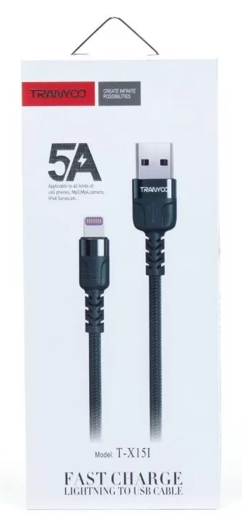 USB кабель Lightning  Tranyoo X15 1m 5A...