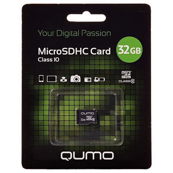 Карта памяти Qumo micro SD 32GB class 10 без...