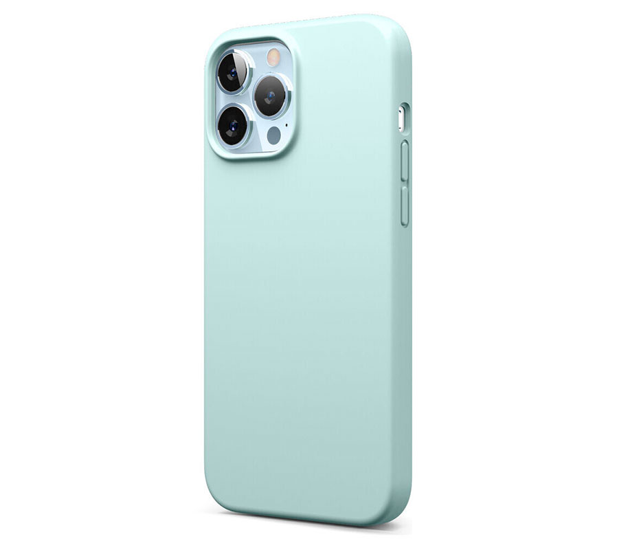 Чехол для iPhone 13 Pro Max Soft Touch мята...