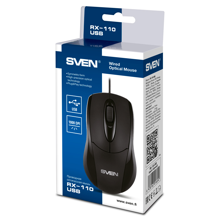 Мышь проводная Sven RX-110 USB...