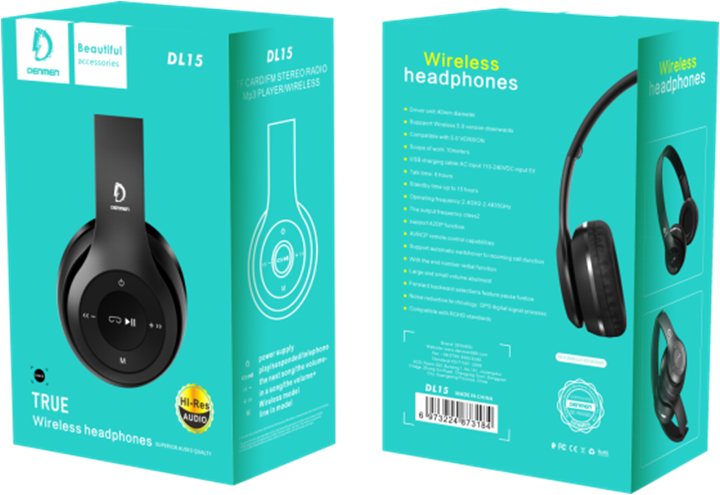 Bluetooth-гарнитура vDENMENv DL15 черный...