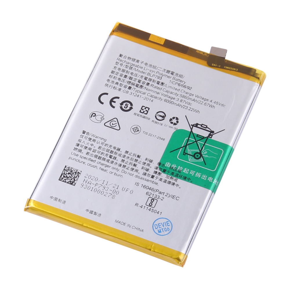 АКБ для Realme C15 / C25 / C25s / Narzo 50A BLP793...