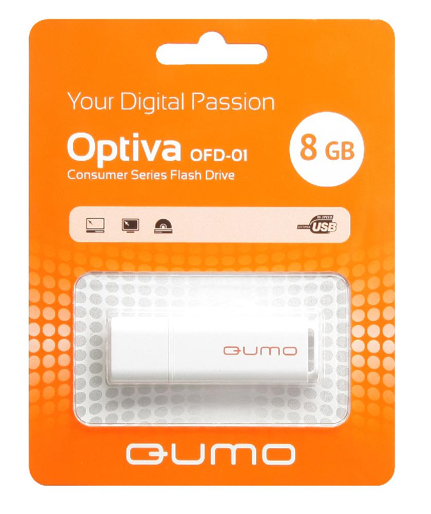 Флеш-накопитель 8Gb Qumo Optiva OFD-01 white...