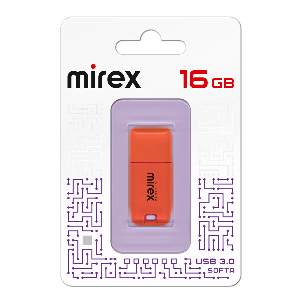 Флеш-накопитель Mirex 16GB Softa Orange 3.0...