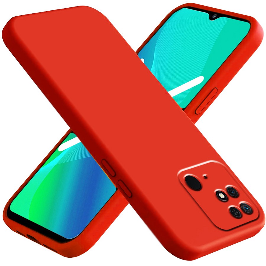 Чехол для Xiaomi Redmi 10C Soft-touch красный...