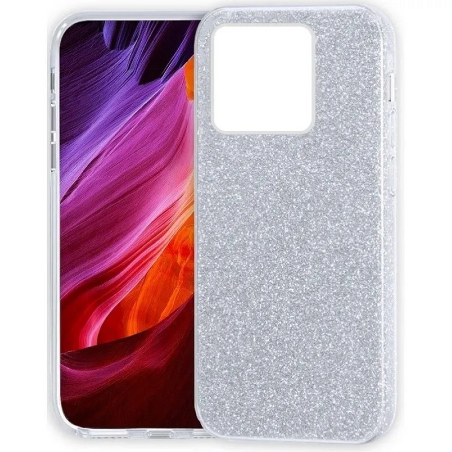 Чехол для Xiaomi Redmi 10C Diamond серебро...
