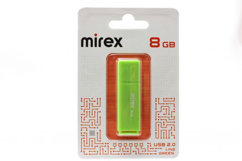 Флеш-накопитель Mirex 8GB LINE GREEN...