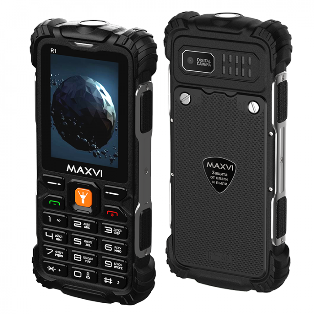 Телефон Maxvi R1 Black...