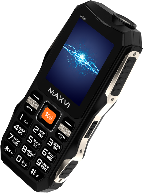 Телефон Maxvi P100 2.4 5500mAh 2sim power bank Black...