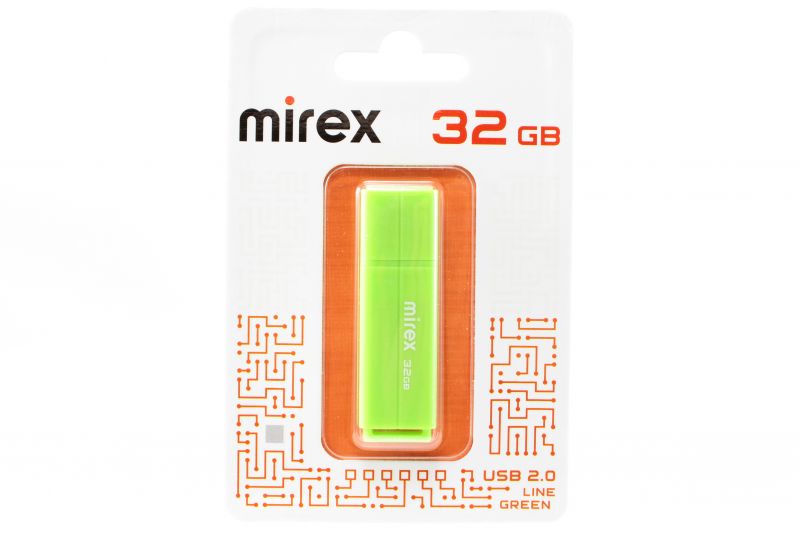 Флеш-накопитель Mirex 32GB LINE GREEN...