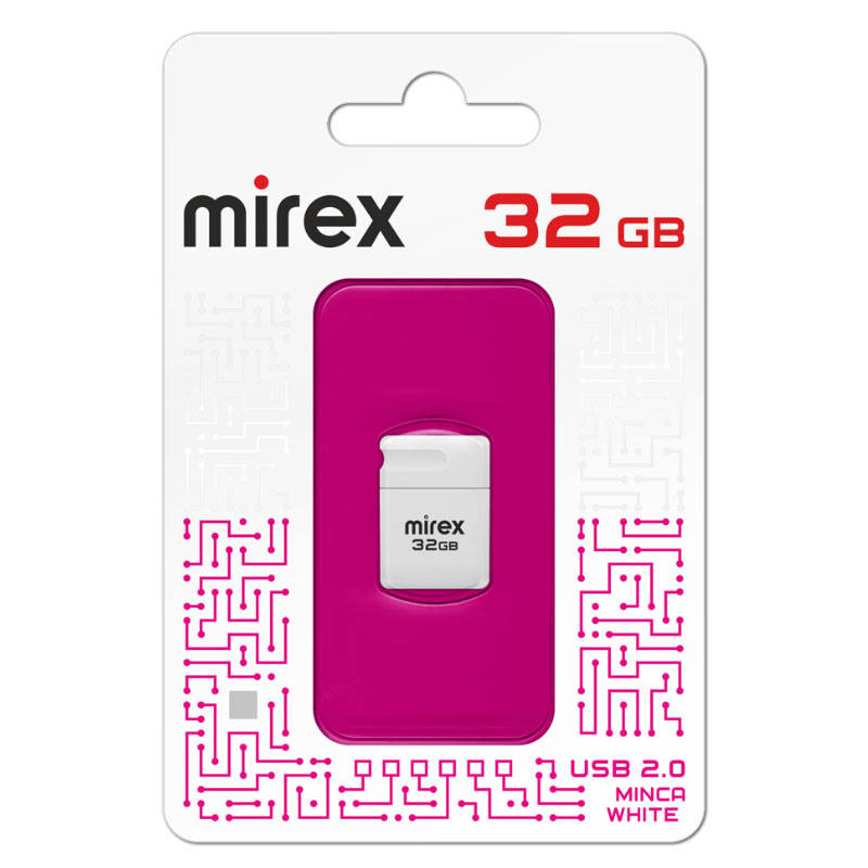 Флеш-накопитель Mirex 32GB MINCA WHITE...