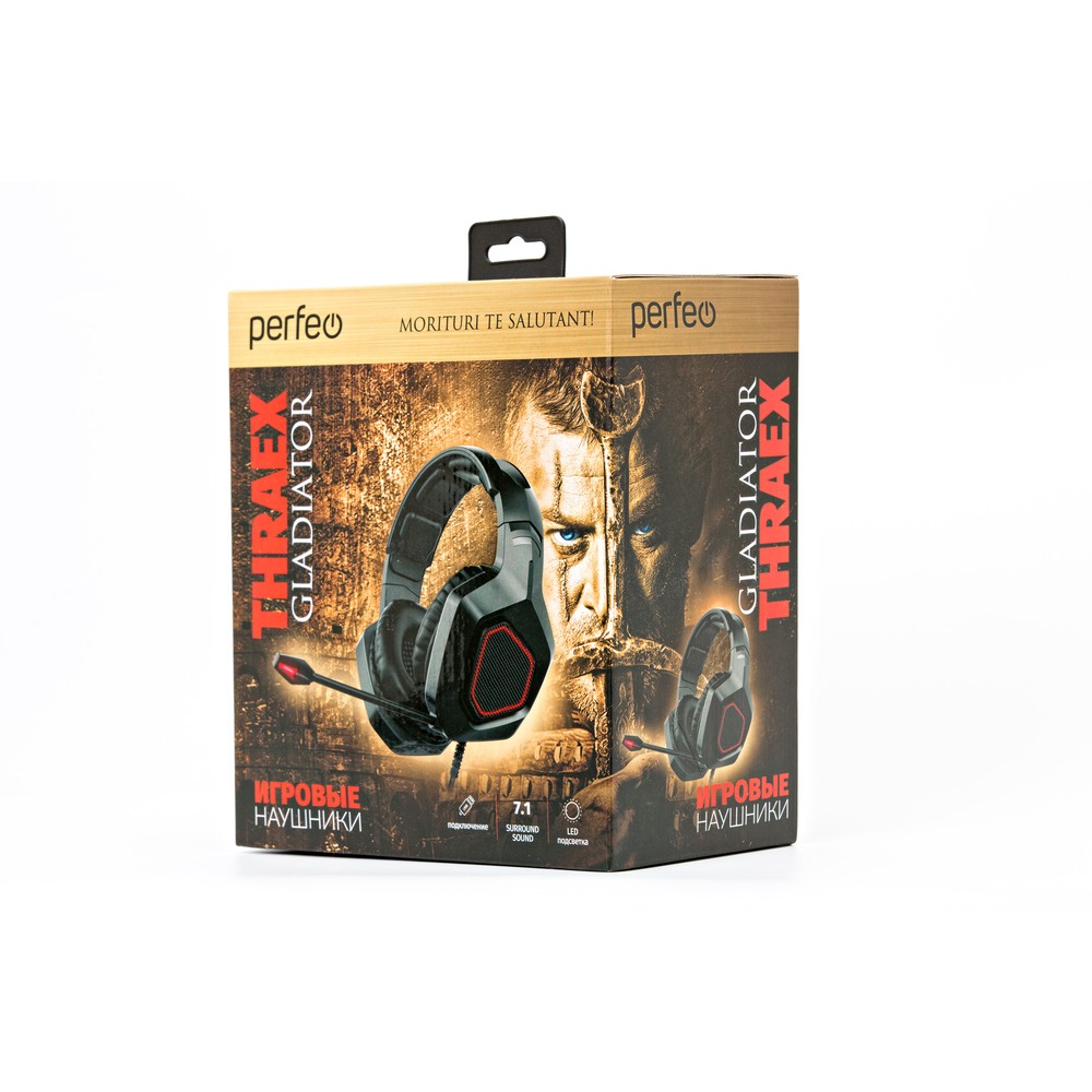 Гарнитура Perfeo THRAEX черная 2,2 м, USB,...