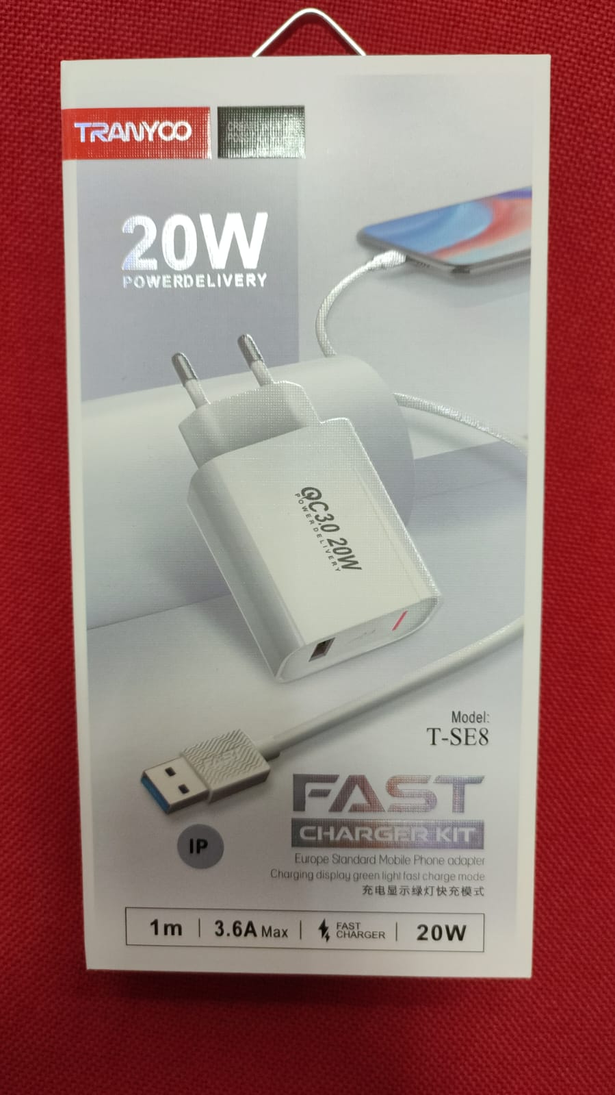 СЗУ Tranyoo SE8 3.6A+USB Кабель Lightning...