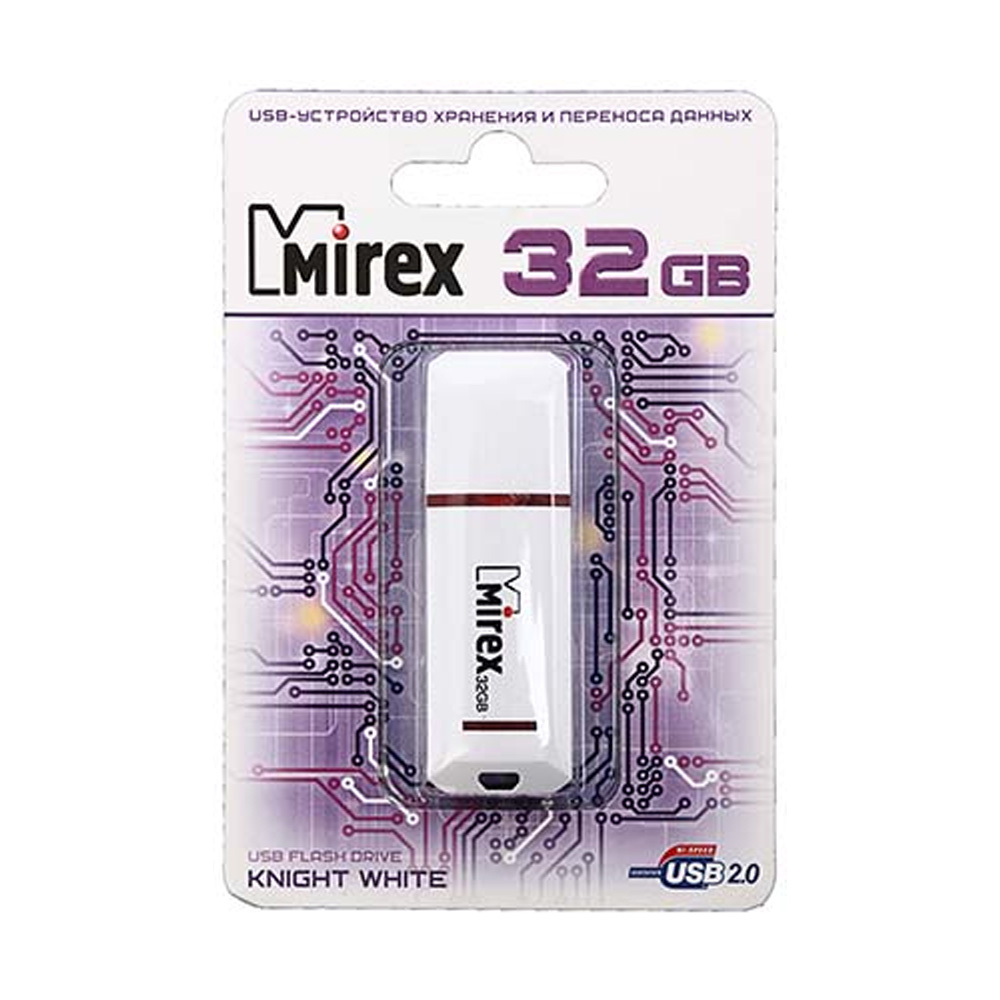 Флеш-накопитель Mirex 32GB KNIGHT WHITE...